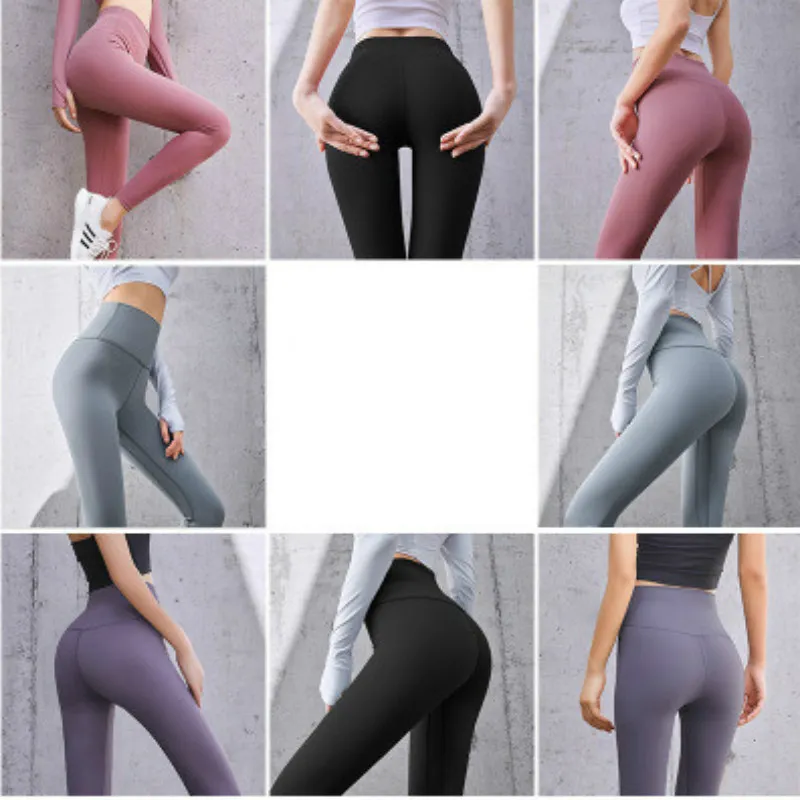 Kvinnor Aktiva Yoga Byxor Hip Leggings Fitness Sweatpants Dubbelsidig Mola Twerking Nude High-Waisted TrackPants 2020 Hot Style Partihandel