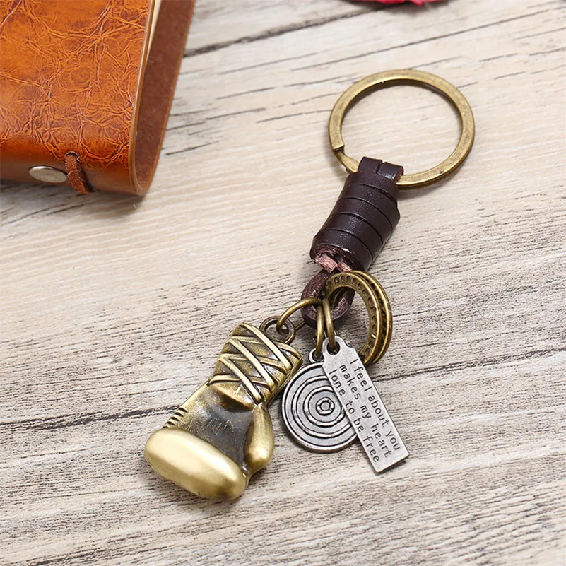 Porte-clés gant de boxe rétro Bronze, porte-clés inspiré de I Feel about You pour femmes et hommes, bijoux à la mode, livraison directe