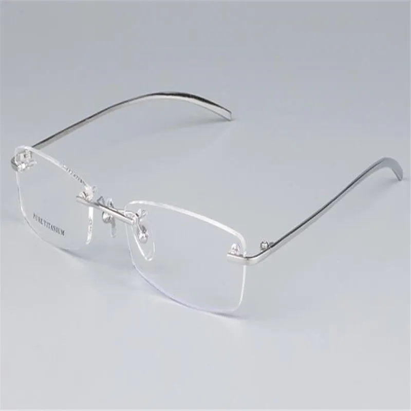 Commercio all'ingrosso-Business Pure Titanium Rimless ultraleggero per uomo che legge occhiali ottici BR1028