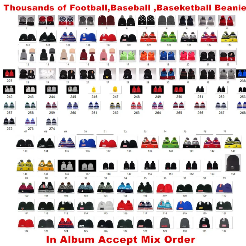 Newest Beanies Football Knit Hats Sports Cap The City Cap Mix Match Order All Caps in stock Top Quality Hat More 5000+Styles