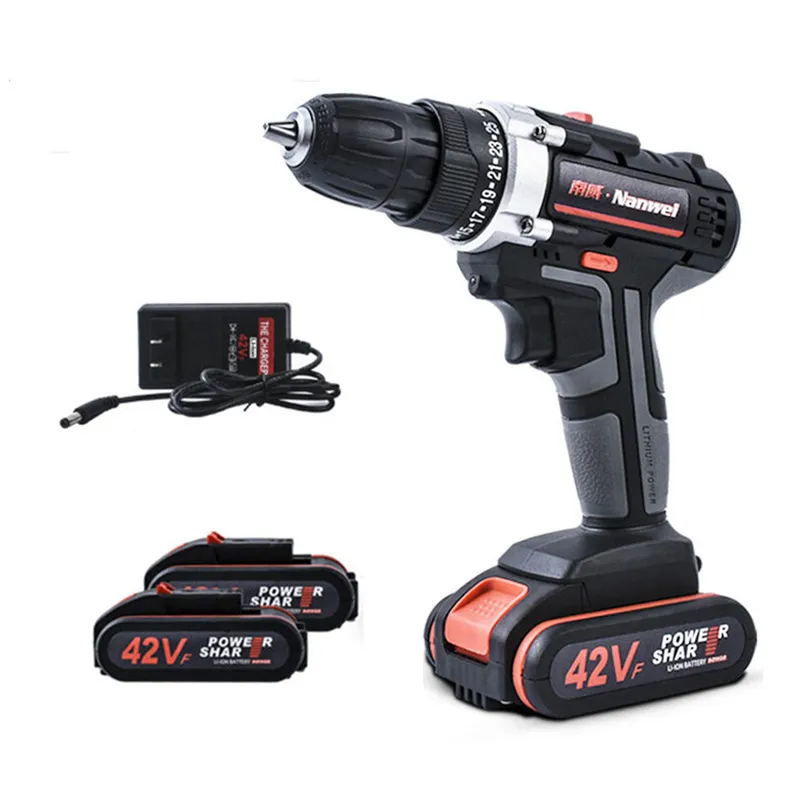 42v 7500mAh Heavy Duty Electric Impact Wrench Skruvmejsel Trådlöst borrverktyg med batterier