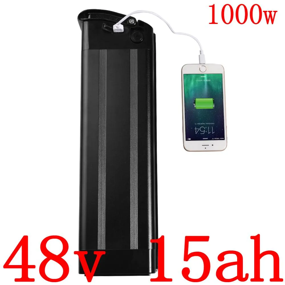 48V 500W 750W 1000W Elcykelbatteri 15AH litiumbatteri 10AH 13AH Ebike pack Bottenurladdning