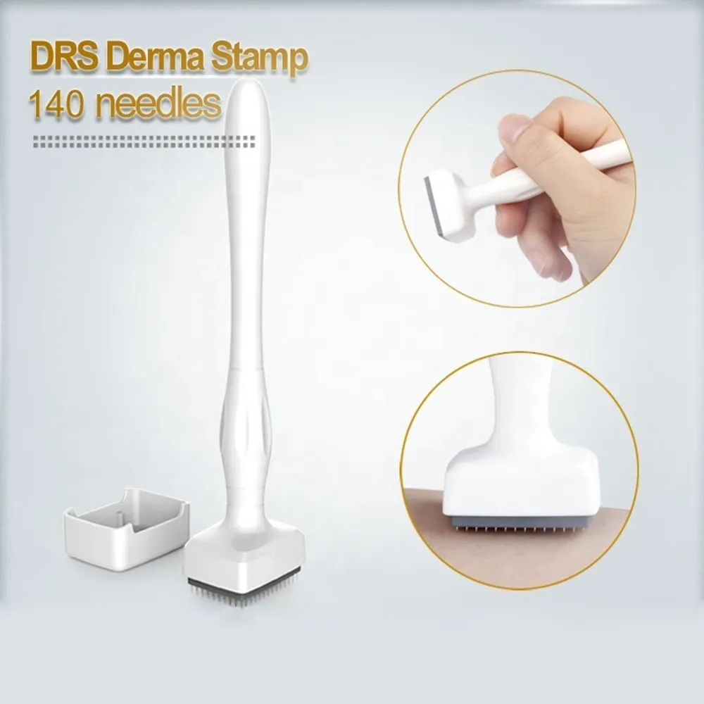 Drs 140 Derma Stämpel Rostfritt Stål Mikronedle Anti Aging Scar Acne Spot Wrinkle Hårförlust Cellulitera hudvårdsterapi