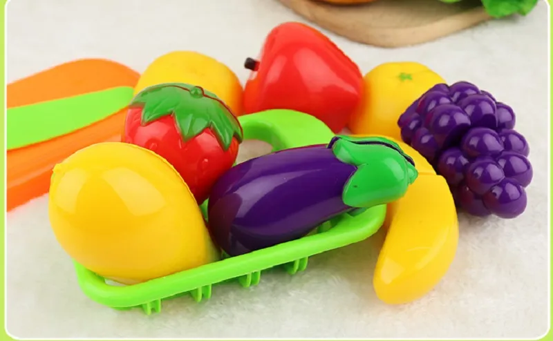 150 pçs corte jogo de brinquedo comida para crianças cozinha fingir frutas  & legumes acessórios brinquedo