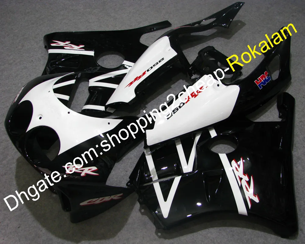 Per kit carenatura Honda CBR250RR 1990 1991 1992 1993 1994 MC22 CBR250R CBR 250RR Carenatura moto ABS bianco nero (stampaggio ad iniezione)