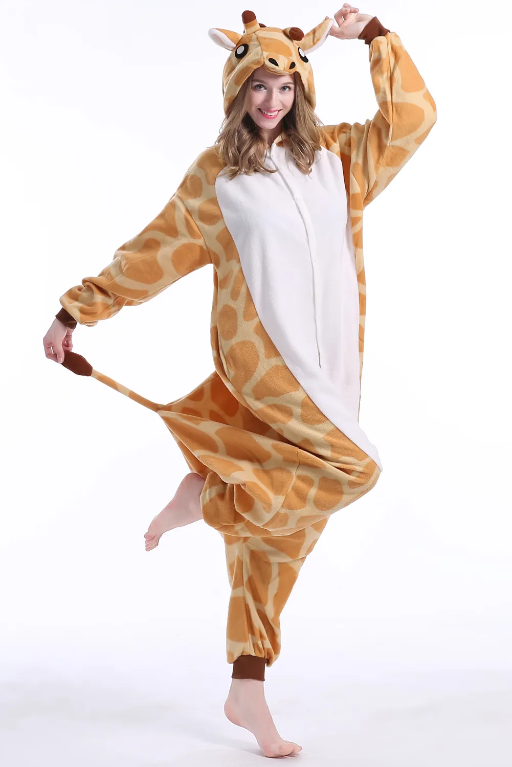 Save Big on Bulk Adult Giraffe Pajamas Cartoon Pajamas: Plush Giraffe Santa  Claus Costume Pajamas, Flannel Onesie, Cute Halloween Jumpsuit For Family 