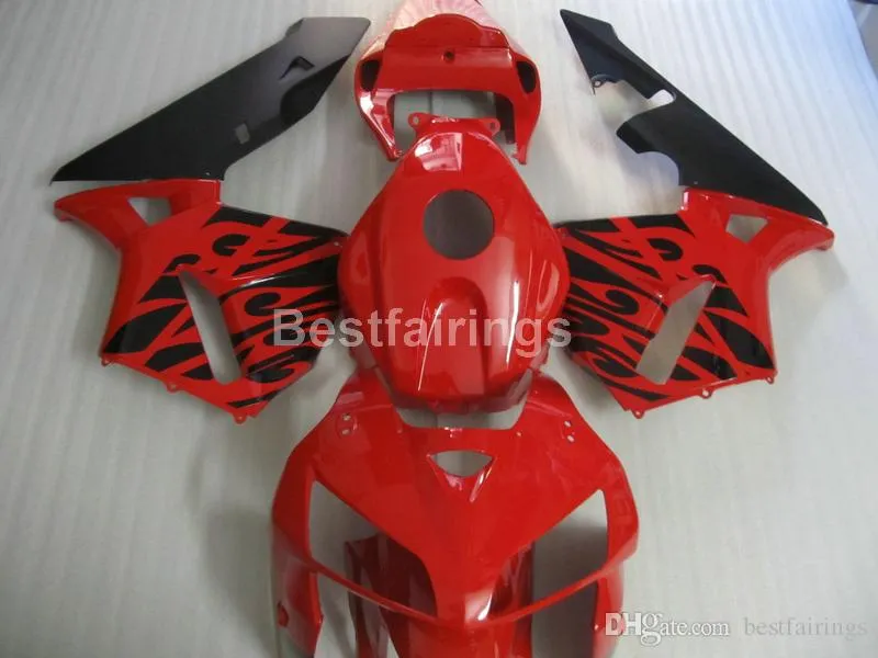 Kit de carénage ABS d'injection pour Honda CBR600RR 05 06 ensemble de carénages rouge noir CBR600RR 2005 2006 FF04