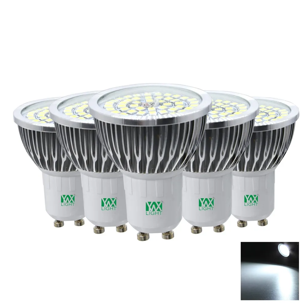 5PCS YWXLight GU10 2835SMD 7W LED مصباح Lampada أضواء لمبات الإضاءة AC 85 - 265V