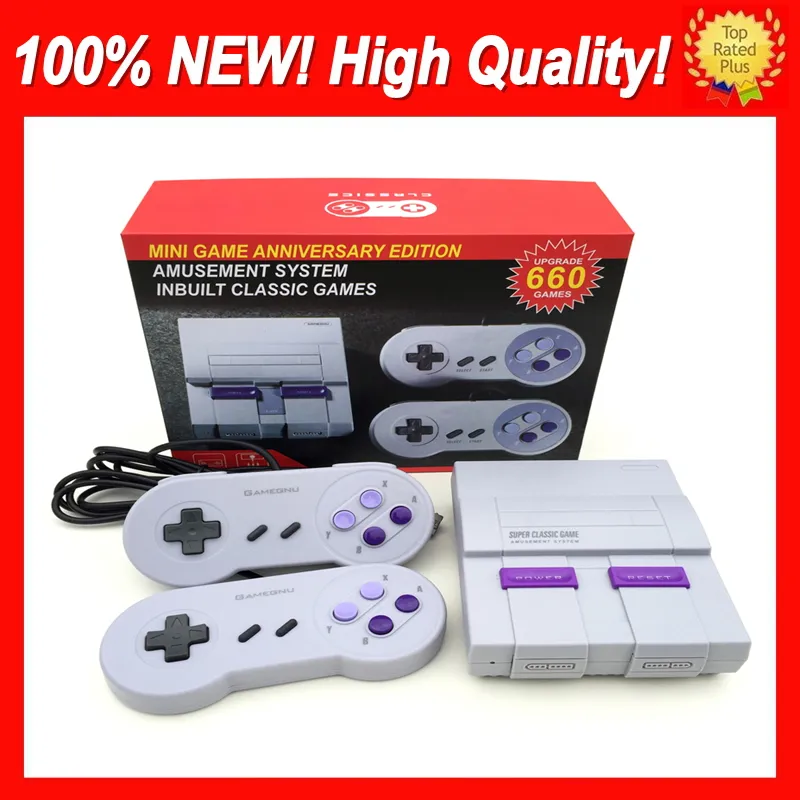 Super Famicom Mini 660 NES SNES SFC TV Video Handheld Game Console 2018 Newest Entertainment System Games Console English Retail Box 100%New