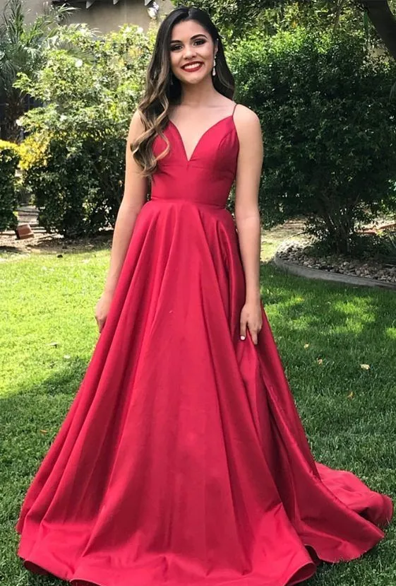 2019 Halter Beads Open Back A Line Sweep Train Satin Evening Party Special Prom Dress 2019 Halter Beads Open Back A Line Sweep Train Satin Evening Party Special Prom Dress
