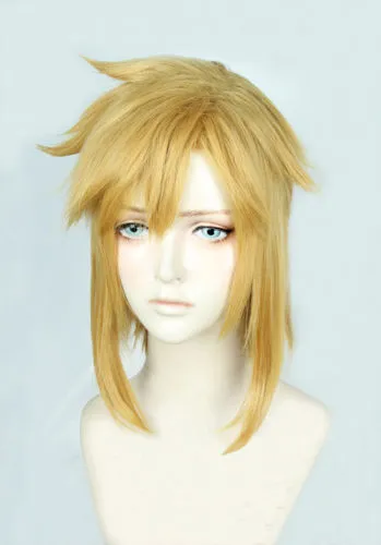 Parrucca coda di cavallo cosplay giallo dorato corto di The Legend of Zelda Link173V