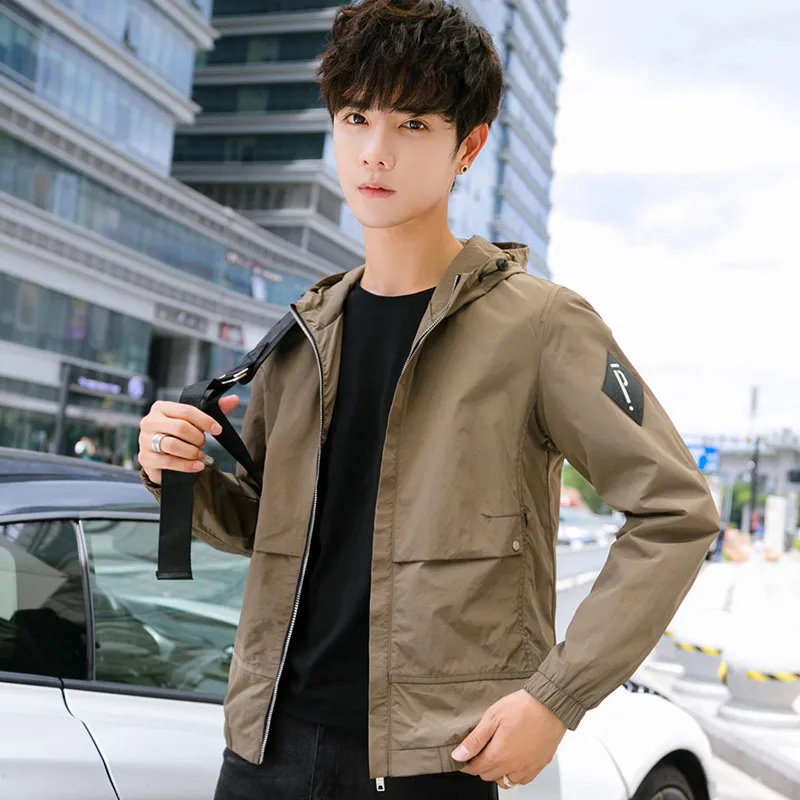 Chaqueta hombre 2018 primavera y otoño chaqueta casual para hombre moda coreana juvenil