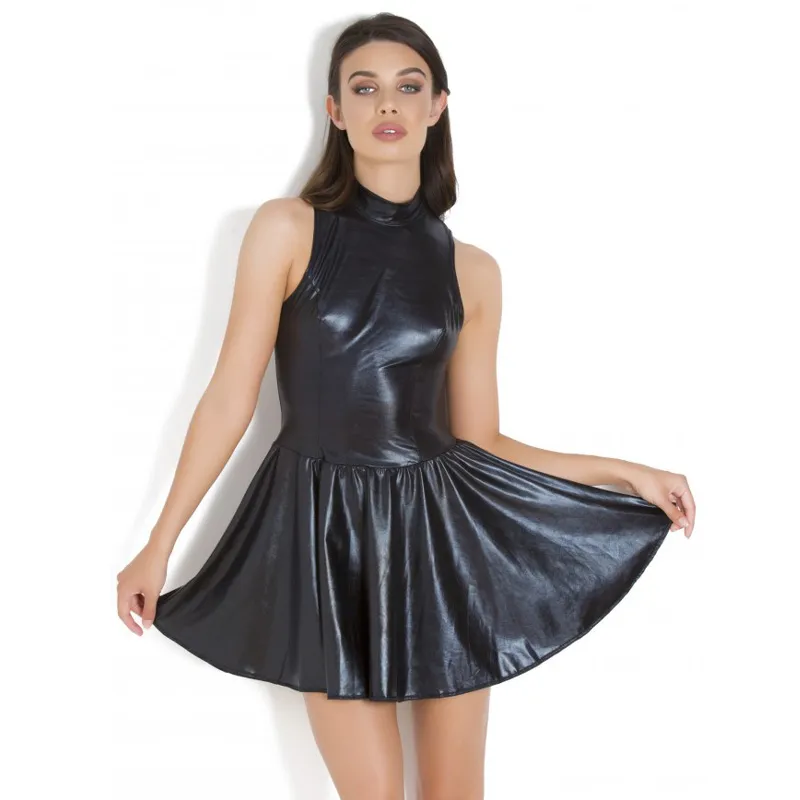 slim fit dress slacks Perforated Faux Leather Dress – Ashley Stewart main image 0