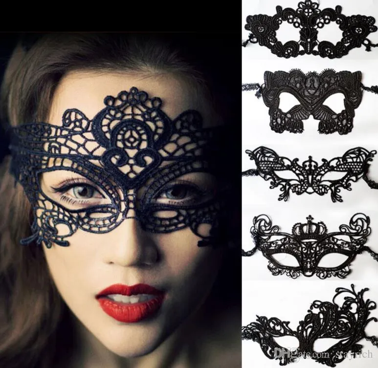 Sexig härlig spets Halloween Masquerade Masks Party Masks Venetian Party Half Face Mask till jul