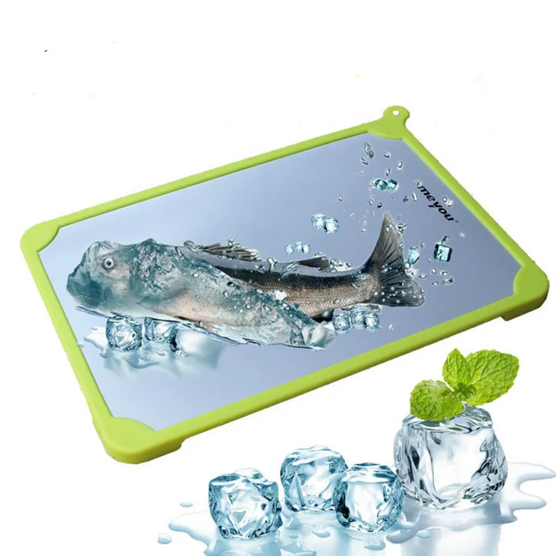 9 gånger snabbt snabbt avfrostningsfack Unfreeze Cutting Board Frozen Foods Thaw Board Chopping Board Köksredskap