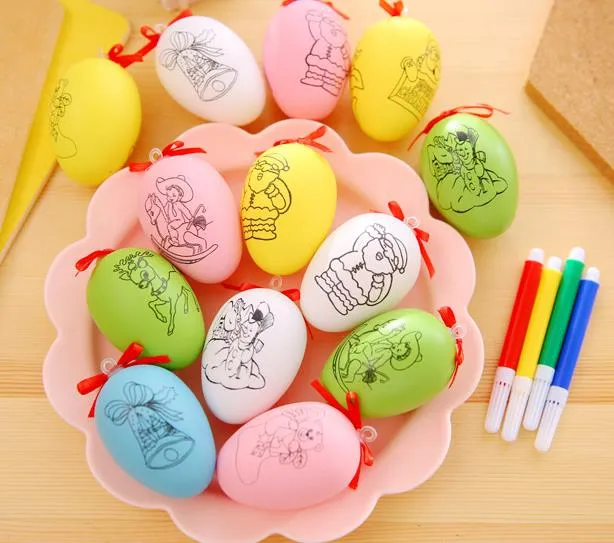 Easter Egg Painting DIY Kit with Watercolor pens Easter Hunt Basket Stuff Fillers Classroom Prize Supplies Filling Treats Party Favor GIFT