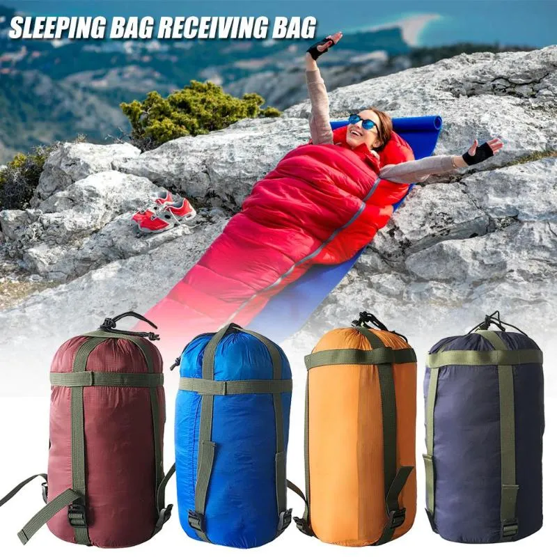 Camping Schlafsack Kompression Zeug Sack Freizeit Hängematte Lagerung Packs Taschen Tragbare Reise Camping Lagerung Bag310J