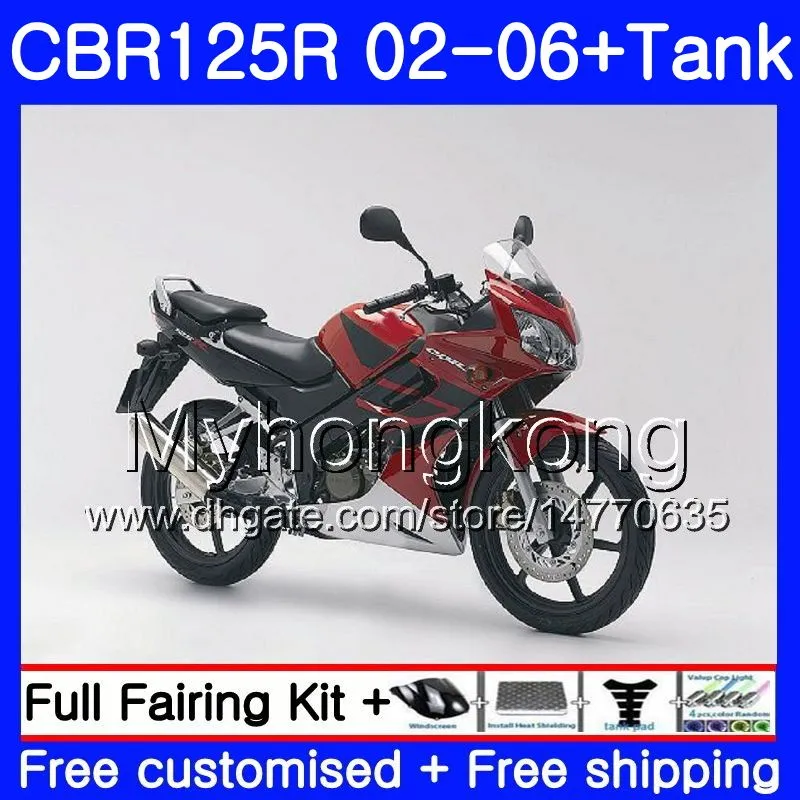 ボディ+タンク用Honda CBR-125R CBR125Rレッドファクトリ2002 2003 2004 2005 2006 272HM.27 CBR 125CC 125 R 125R CBR125RR 02 03 04 04 04 04 05 06