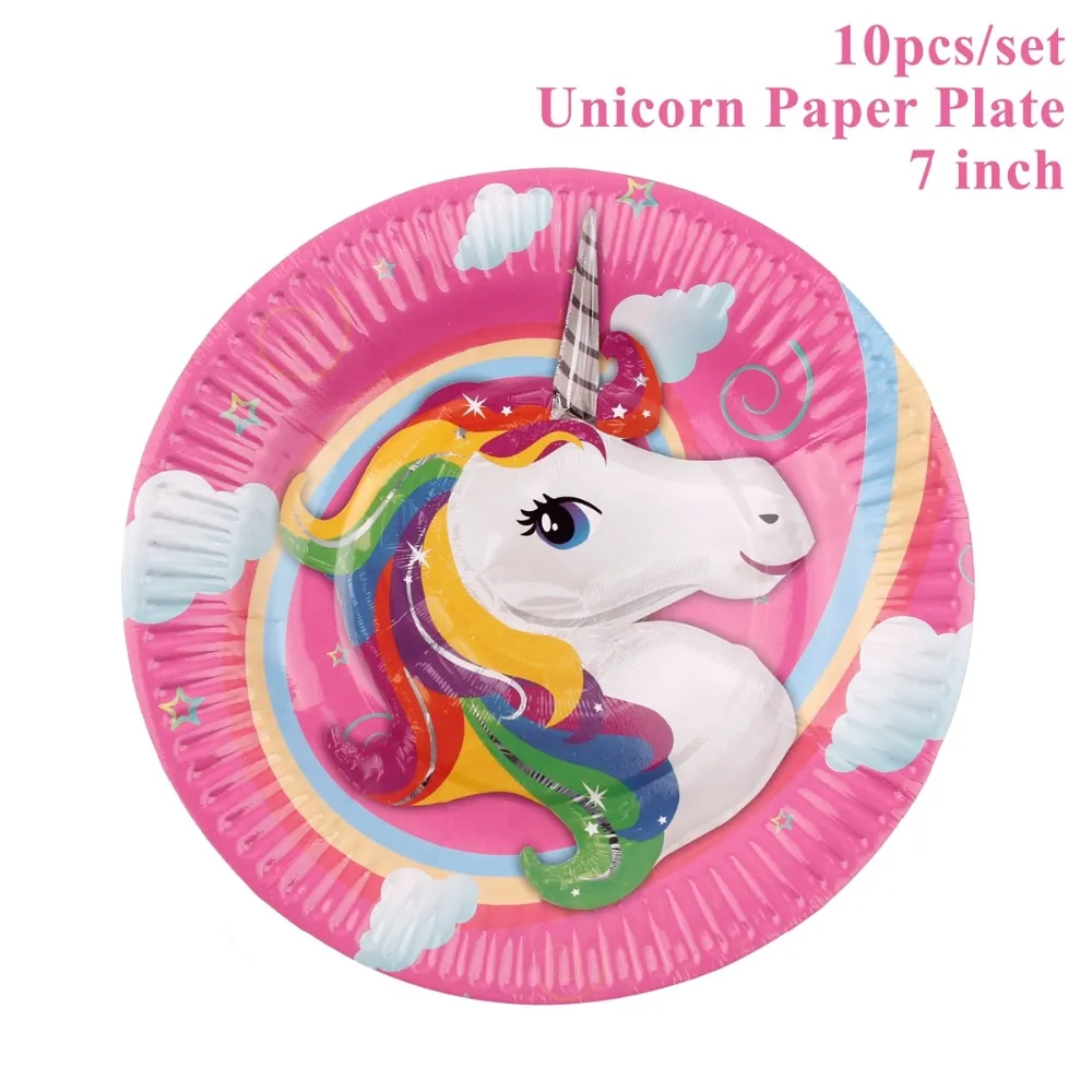 Fengrise Rainbow Unicorn Theme Party Unicorn Verjaardag Party Decoratie Roze Banner Papier Candy Bag Baby Shower Kids Gunsten