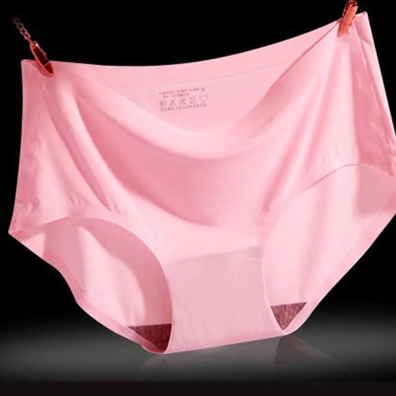 Sexy Seamless Ice Silk Briefs For Women Transparent Bikini
