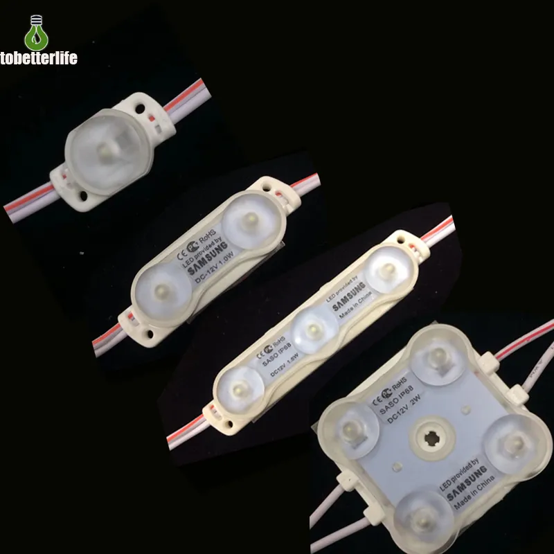 حقن الجديد الصمام 2835 12V IP67 1LED 2LED 3LED 4LED وحدة الضوء للعلامة الإضاءة الإعلان