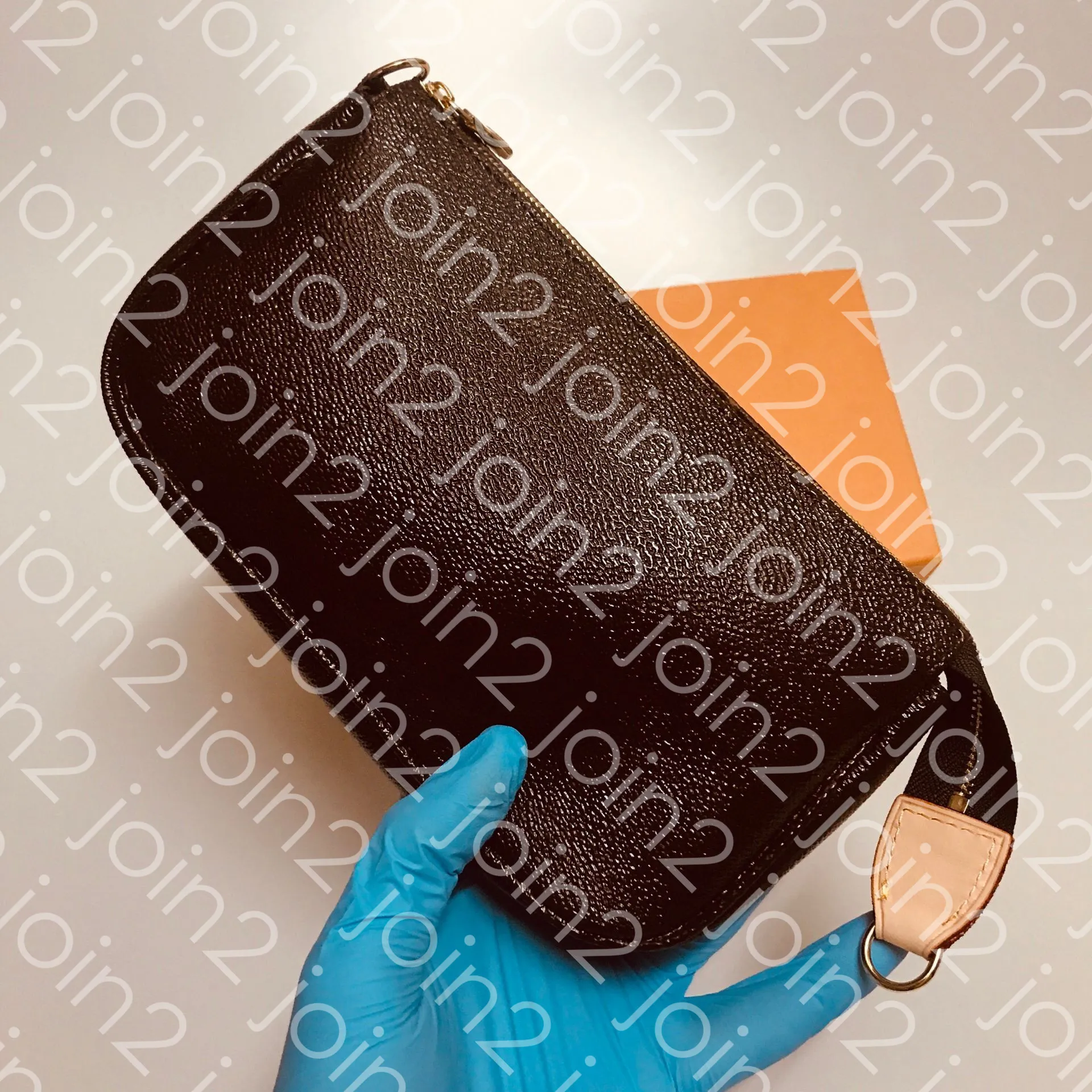 إكسسوارات POCHETTE للسيدات موضة مخلب مساء حقيبة صغيرة حقيبة كتف صغيرة حقيبة يومية حقيبة جلد بني قماشي مع حقيبة غبار M51980