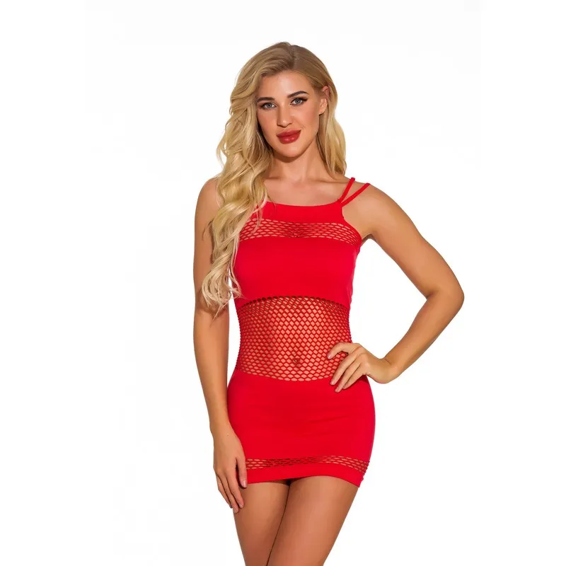 Женский High Stretch вокруг шеи Sexy полого из сетки Tube Mini Bodycon Nightout Clubwear платье партии Один размера Multicolor