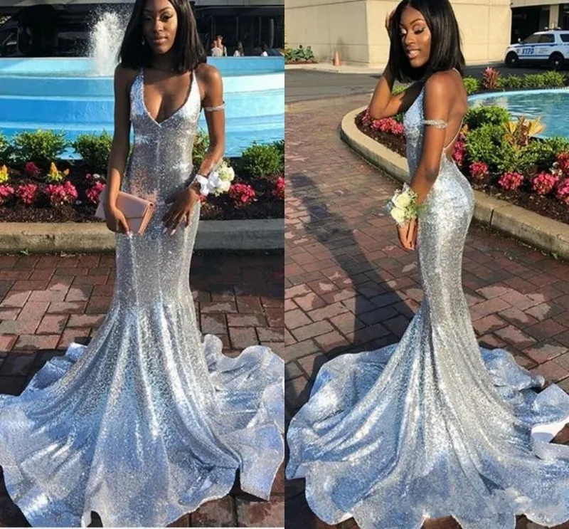 Buy Women Party Gown Evening Dress Sparkly Sequin Mermaid Prom Dresses  Elegant Sexy Sleeveless Sling Vest Maxi Dress Sexy Party Club Dresses  Cocktail Pencil Bodycon Formal Evening Gowns Prom Dress Online at