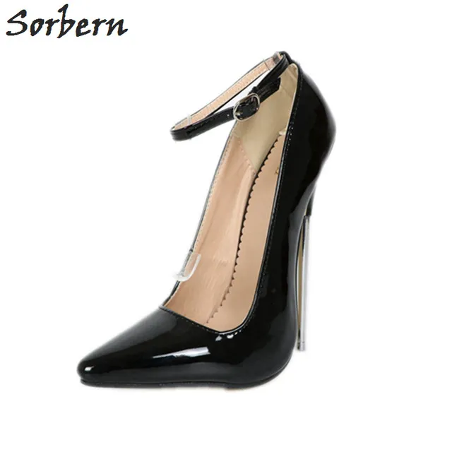 Sorbern 18Cm talons hauts extrêmes femmes pompes grande taille talons en métal dames chaussures de fête pompe unisexe Gay danse talons croisés