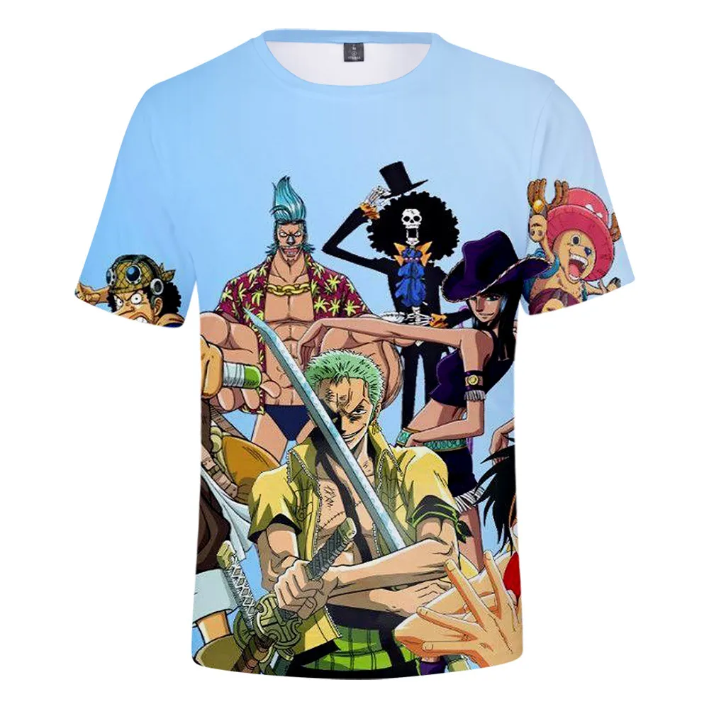 Anime ONE PIECE Cartoon T-Shirt Manga Short Sleeve Tee T-Shirts Cosplay