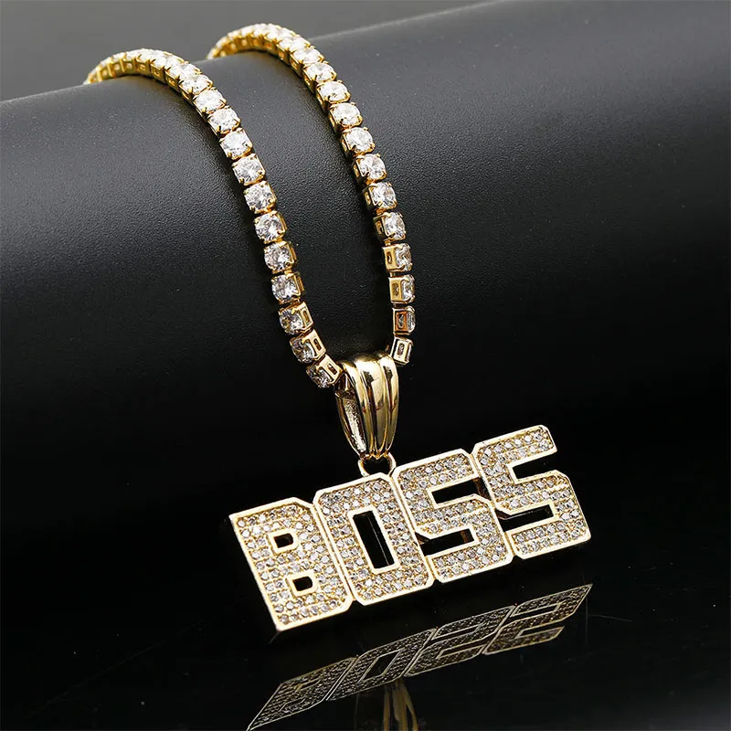 Boss Style 10mm Flooded Ice 3AAA 1 Row Hip Hop Tennis Chain Link Necklace -  Bling Jewelz