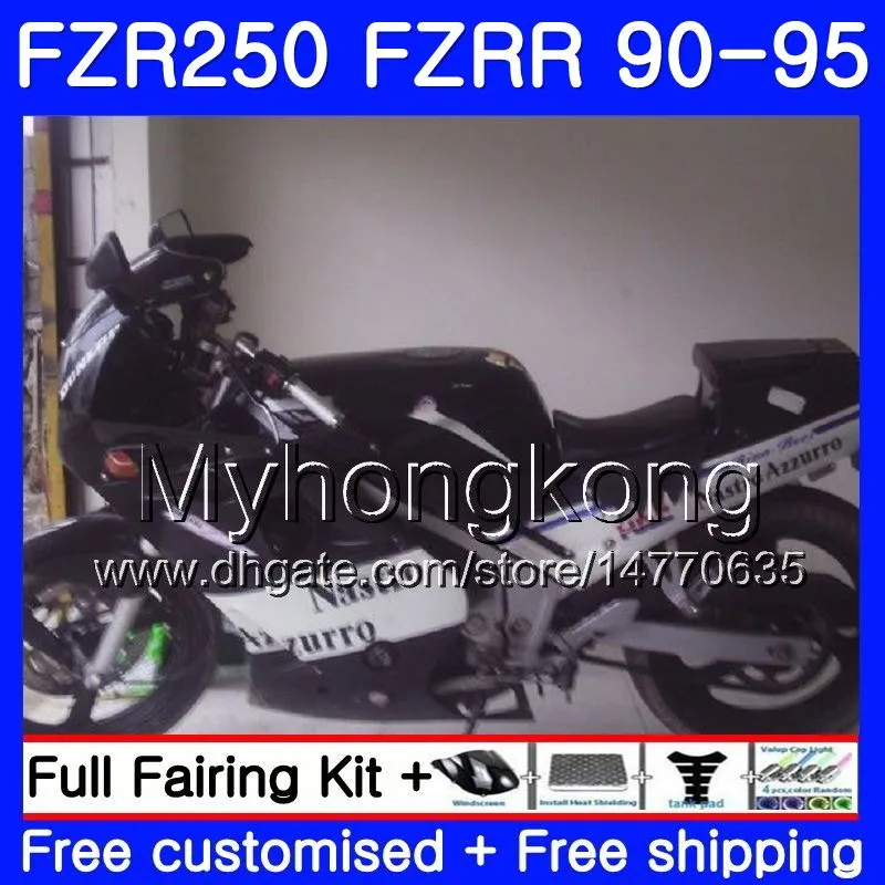 FZRR250 لياماها FZR-250 1990 1991 1992 1993 1993 1994 1995 250HM.25 FZR 250 FZR250R FZR 250R FZR250 hot sale black 90 91 92 93 94 95 Fairing
