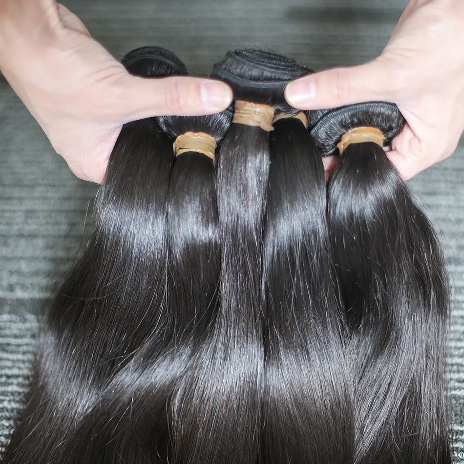 BeautyStarQuality High Qaulity Full Cuticle Aligned Raw Hair Virgin Braziian Straight Body Wavy Peruvian Real Human Hair Expenstions