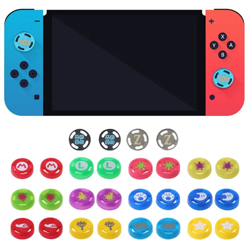 Analog tumggrepp Grip Joystick Cap Cover Silicone Joycon Controller Stick Caps för Nintend Switch Lite OLED NS THUMBSTICK COVERS DHL FedEx EMS Free Ship