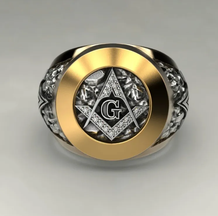 Новая мода из нержавеющей стали 316L масонское кольцо мужская масонская символ G тамплиеры масонское кольцо масонское кольцо 7-14