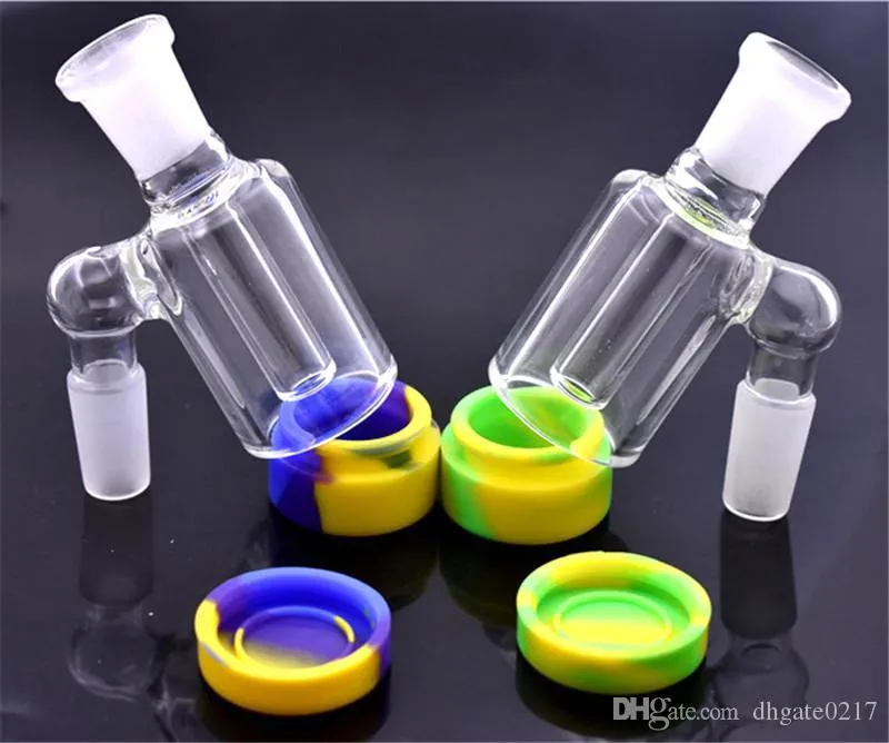 glass bong accessories Glass Ash Catcher Bowls with Female Male 10mm 14mm 18mm Joint Bubbler Perc Ashcatcher Bong AshCatcher Silicone Container