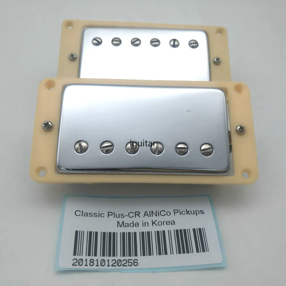 Rare Plus Alnico 5 Micros Humbucker 1C Tressé Bouclier Chrome Micros Guitare Électrique