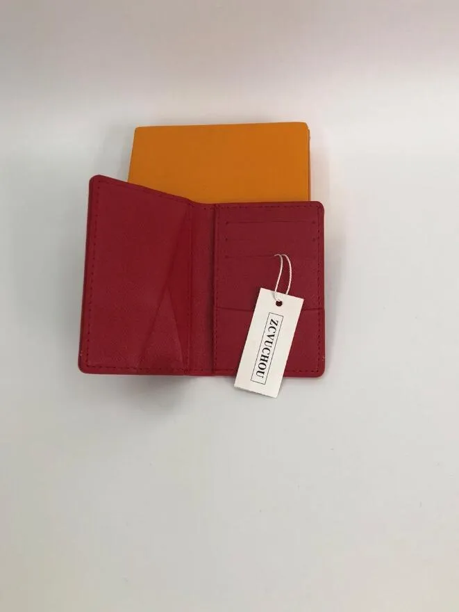 Excelente qualidade organizador de bolso ondulação de água mens feminino carteiras de couro real titular do cartão bolsa id carteira bifold sacos com caixa 3558