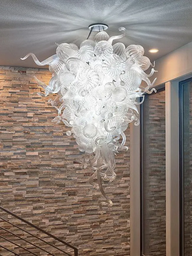 Mükemmel ışık otel tasarımı Murano cam ışıklar yeni temizle chihully cam avize