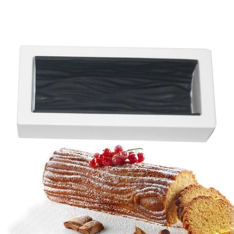 Ağaç Desen Şekli Doku Mat Pişirme Araçları Kek Için Silikon Kalıp Pişirme Sac Twinkie Muffin Mus Tatlı Bakeware Pan T200523