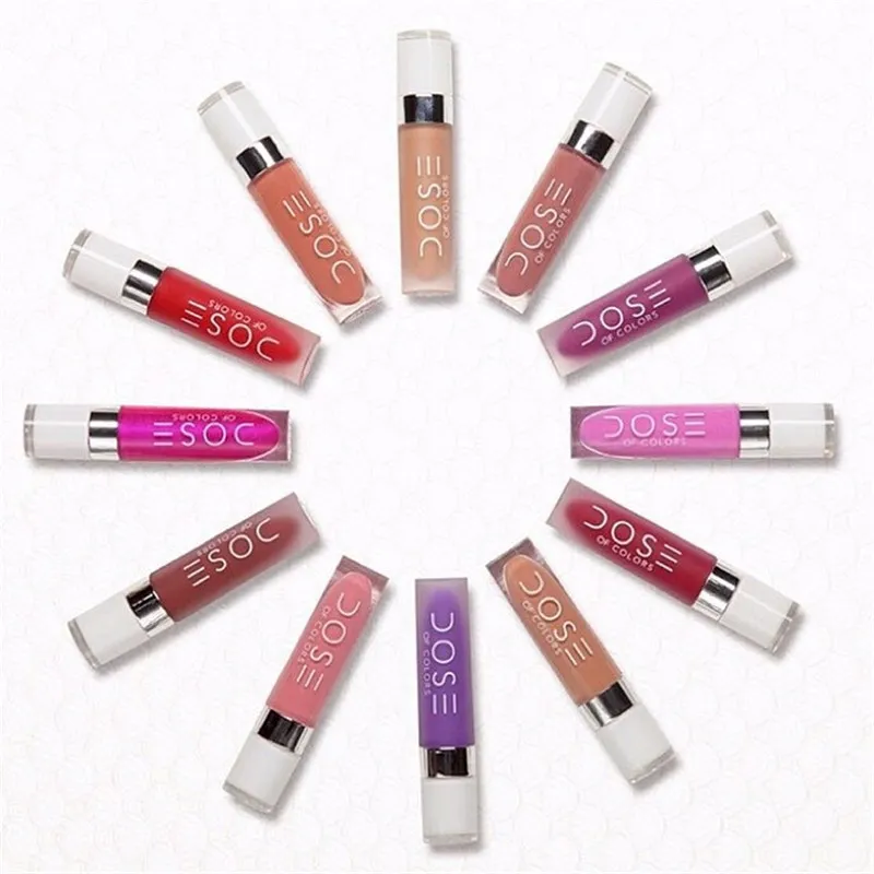 SOC Matte Liquid Lipstick Waterproof Lip Gloss Non Stick Cup
