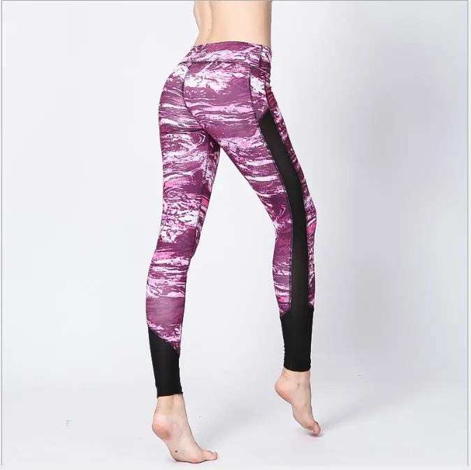 Pantaloni elastici per yoga sportivi per il tempo libero stampati Pantaloni sportivi per fitness esplosivi per il commercio estero femminile