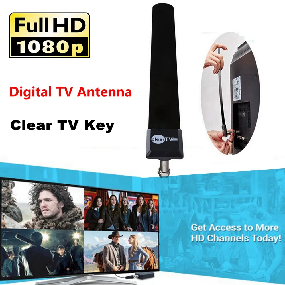 Clear TV Key Digital Indoor HDTV Free TV Antenna Fire Stick Antena