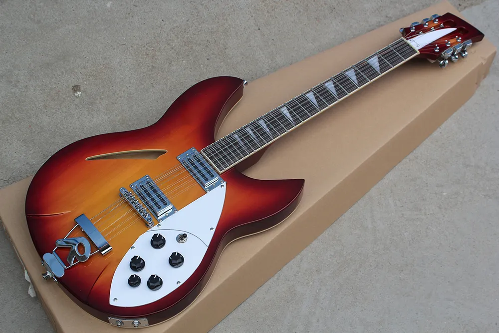 Factory Custom Surlold Sunburst Gitara elektryczna z 12 strunami, podstrunnicy Rosewood, Pickups HH, 2 wejścia można dostosować