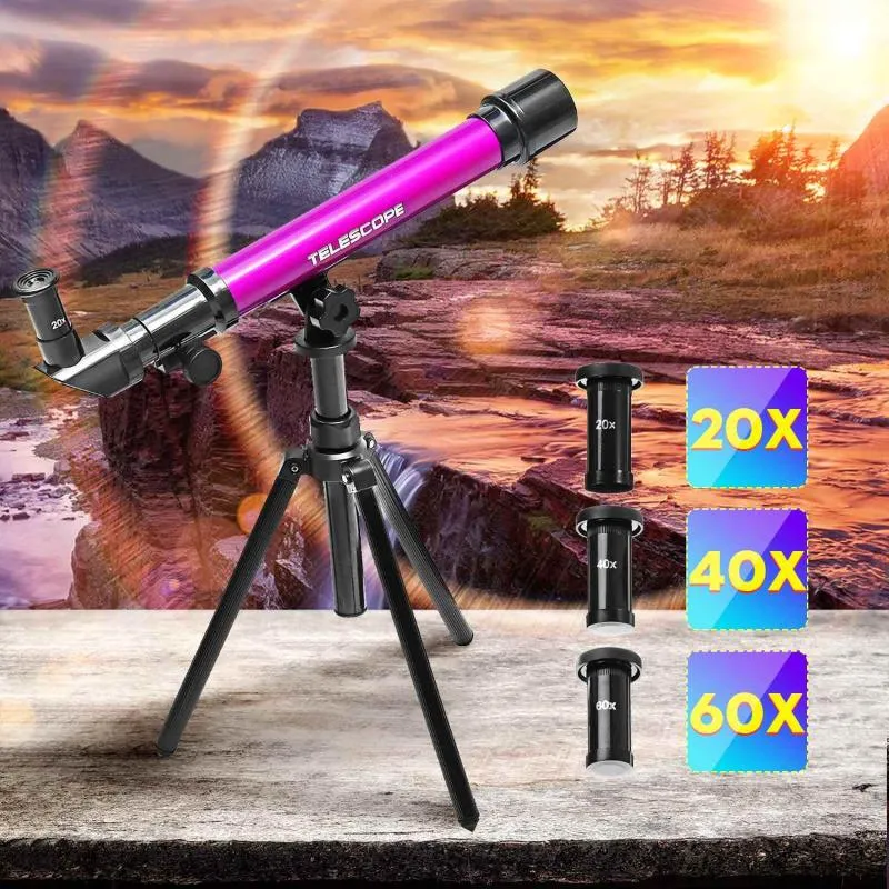 3 Eyepiece Professional Astronomical Telescope With Tripod Monocular Zoom Telescope Spotting Scope for Children Educational Toys