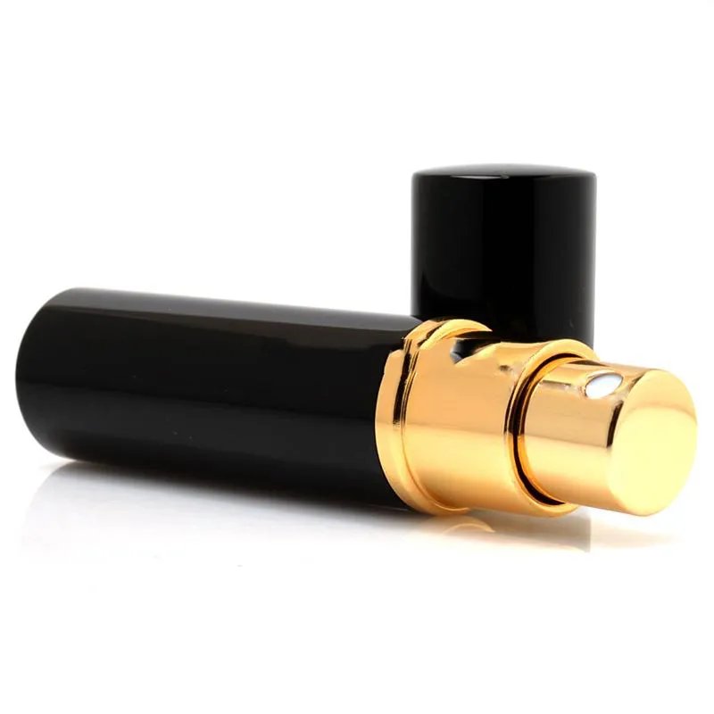 5 ml Parfum Spray Flessen Mini Draagbare Hervulbare Parfum Verstuiver BlackGold Color Scent-fles Fashion Cosmetische containers voor reizen