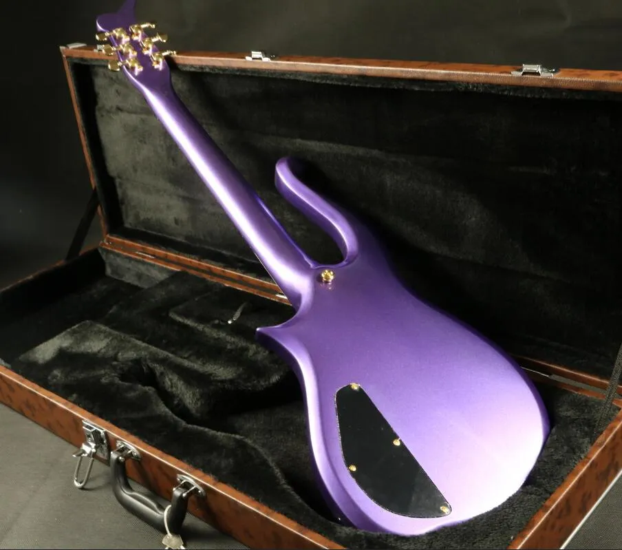 Diamond Series Crince Cloud Metallic Purple Electric Гитара Золеное Тело, Кленовое шею, Золотая Крышка Крышка Крышка Символ, Обертывание Хвостовика