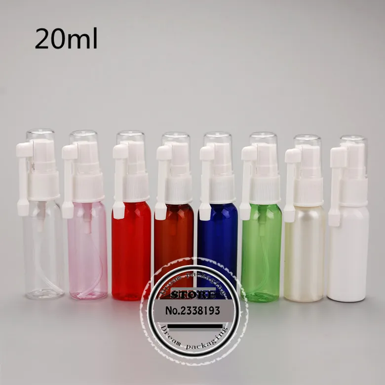 50X20ml Applicatori di flaconi spray orali vuoti Rocker Spray Medical Spray Flacone in plastica PET Atomizzatore di profumo ricaricabile