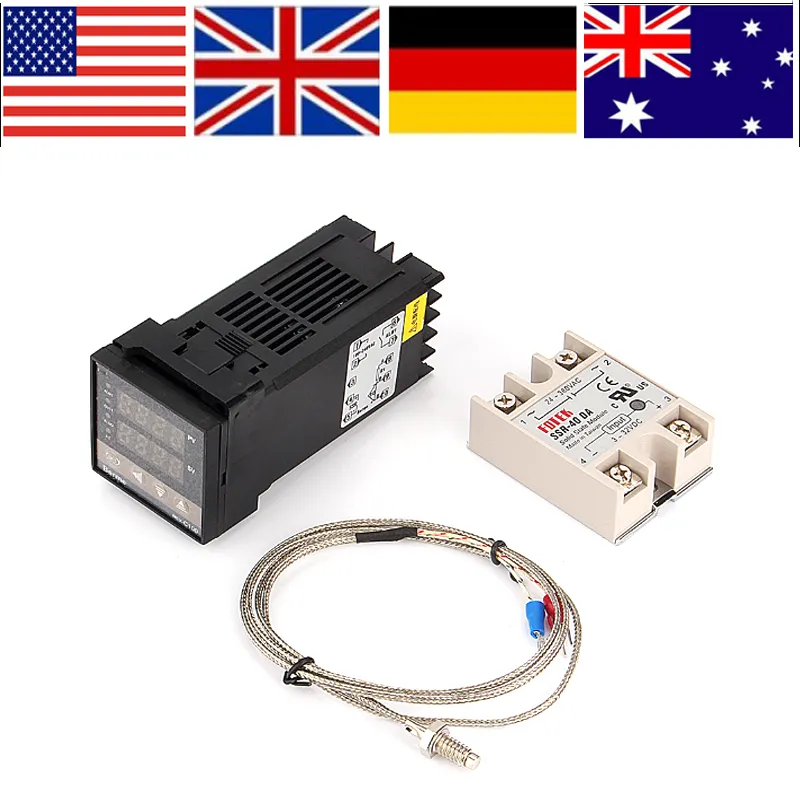 Freeshipping PID Regulator temperatury Cyfrowy termostat K Czujnik sondy czujnika termopary Przekaźnik Wyjście Temperatura Narzędzia