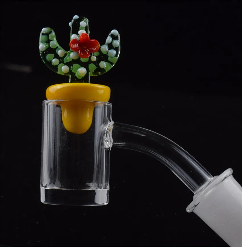 DHL 5mm Fond XXL Plat Top 10mm 14mm 18mm mâle femelle quartz banger clou avec cactus canard carb cap pour mini plates-formes en verre
